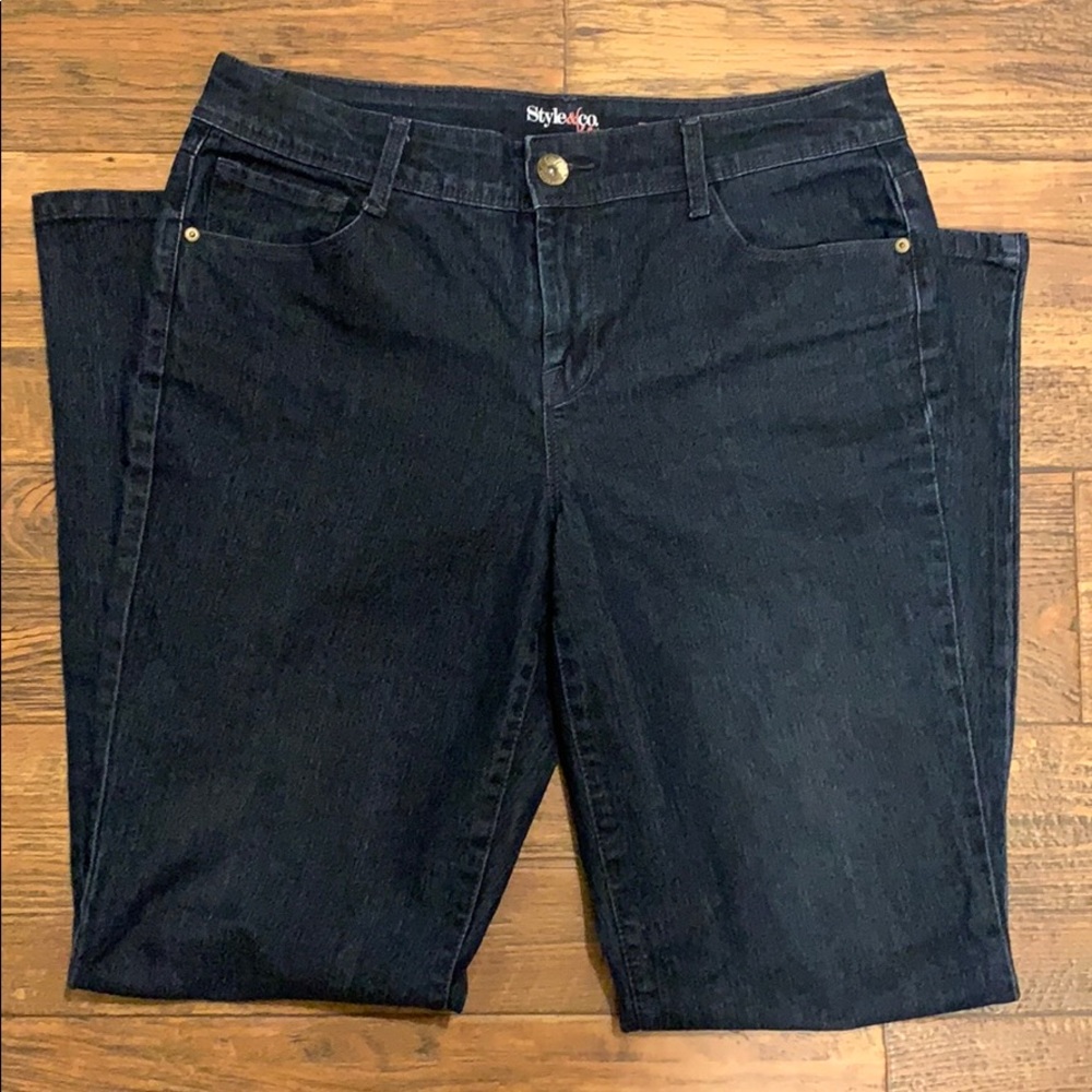 Dressy Style & Co Boot Cut Jeans - Dark Denim